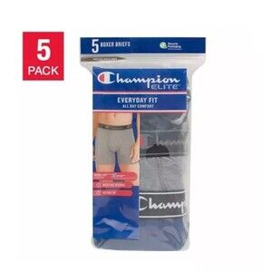 Champion Elite X-Temp Men's XL 40-42 Boxer Briefs 5 Pair Everyday Fit Double Dry